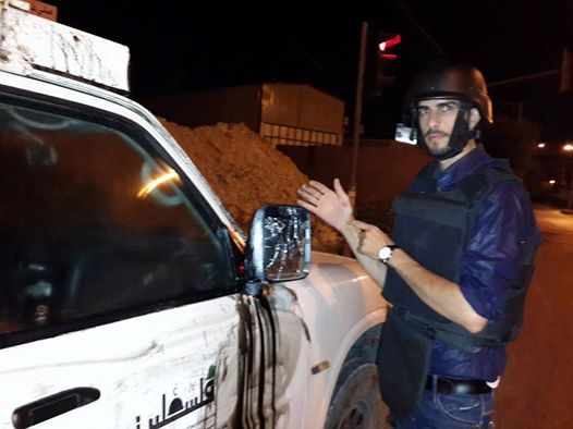 نقابة الصحفيين تدين الاعتداء على سيارة تلفزيون فلسطين