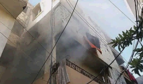 حريق بمنزل في حي النهر بمخيم البارد