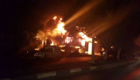 مجهولون يسرقون ويحرقون مكتبا لهيئة شؤون الاسرى بغزة