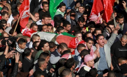 أهالي قلقيلية يشيعون الشهيد محمد حرب