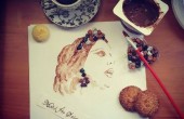 فلسطيني يرسم بالشكولاته ومعجون الأسنان