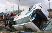 15 إصابة بإنقلاب حافلة بين طوباس والفارعة