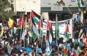 مسيرة تضامنية مع علان في مدينة الخليل