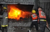 3 إصابات في حريق شرق غزة