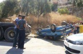إصابة 7 فلسطينيين بانقلاب مركبة جنوب جنين