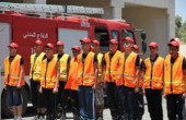 اندلاع حريق في بالات قش واعلاف شرق نابلس 