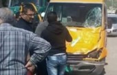 إصابة 3 مواطنين جراء اصطدام حافلة في نابلس