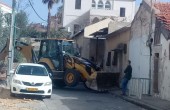 هدم حديقة منزل في يافا
