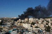 إصابة شخصين جراء حريق ضخم في محل تجاري بواد الجوز
