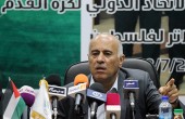 الرجوب: مؤتمر صحفي  في أكاديمية جوزيف بلاتر بالبيرة يوم الإثنين
