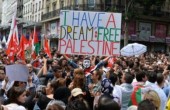 تظاهرة في باريس تضامنا مع أهل غزة 