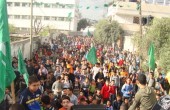 مسيرة حاشدة بغزة دعما لمطالب الفصائل الفلسطينية بالمفاوضات