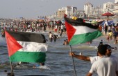 فعالية تضامنية مع الأسرى في بحر غزة