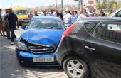 7 إصابات في حادث تصادم بين مركبتين شمال نابلس.