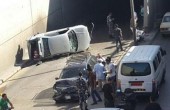 حادث سير مروع على جسر شاتيلا في بيروت
