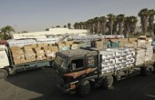 500 شاحنة عبركرم ابو سالم الى القطاع