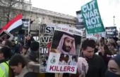 تظاهرة في لندن احتجاجاً على زيارة بن سلمان