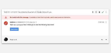 غوغل تحذر مستخدميها من فتح رابط docs