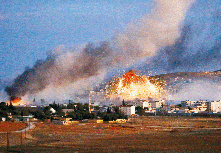اشتباكات عنيفة في عين العرب في سوريا