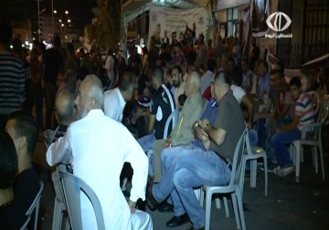 وفد من حركة الجهاد الاسلامي يزور خيمة الاعتصام التضامنية مع الأسرى – 2 – 9 – 2015 - فداء نصر