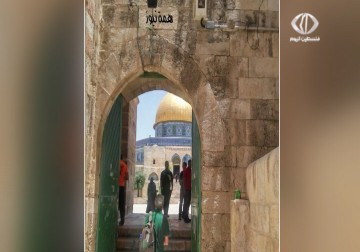 الاحتلال يقيم عروض ضوئية في باب العمود في المسجد الأقصى المبارك بحجة مهرجان أنوار القدس العبري - 3 - 6 - 2015 - زينب أبو ضاهر