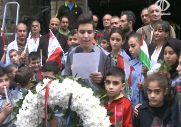 طلاب ومدراء مدارس الأنروا في بيروت يضعوا الورود في مكان التفجير الإرهابي المزدوج- 16 - 11 - 2015 - مريم ‏الحاج موسى