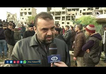 دمشق_ تشييع الشهيـ.د محمد نور قاسم وسط مشاركة شعبية واسعة