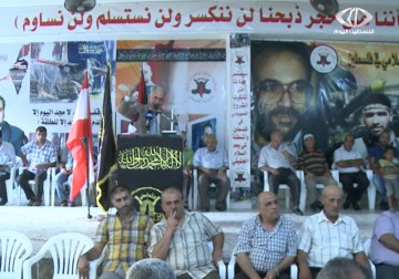 مهرجان سياسي في مخيم الرشيدية احتفالا بانتصار المقاومة في غزة- 30 – 8  – 2014 – عبد الرحمن عبد الحليم