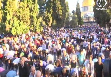 نحو 80 ألف شخص يؤدون صلاتي الفجر وعيد الأضحى في الأقصى - فاتن الصالح - 12 - 9 - 2016