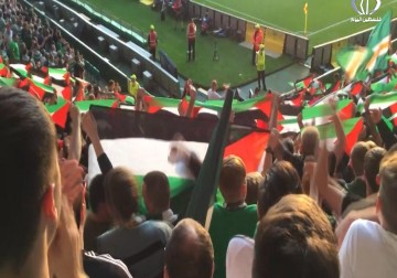 جماهير سيلتك الاسكتلندي ترفع العلم الفلسطيني في وجه فريق 