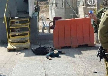 شباب ضد الاستيطان تبث شريطا يظهر فبركة جنود الاحتلال عملية الطعن في الخليل - 17 - 10 - 2015 - زياد أبو غزالة