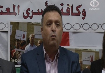 نقابة الصحفيين تعقد مؤتمر للمطالبة بالافراج عن الصحفي عمر نزال - باسل الطناني - 28 - 4 - 2016