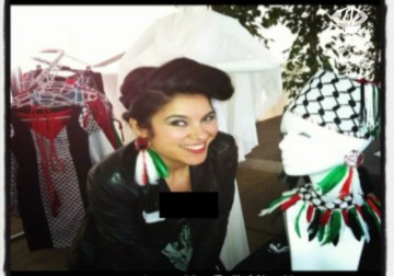 الكوفية الفلسطينية تزين العروض المباشرة لمصممة الأزياء المغربية فضيلة علوشي – 19 – 1 – 2015 – ولاء عايش