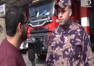 كاميرا قناة فلسطين اليوم توجهت إلى عناصر  الدفاع  المدني في رام الله والبيرة بالتهنئة باليوم  العالمي للدفاع  ‏المدني..‏