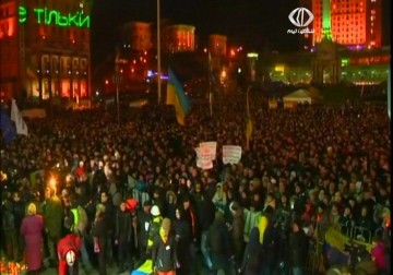 الأعلان عن حكومة انتقالية جديدة في ساحة الاستقلال وسط كييف - 26 - 2 - 2014 - حسين مكي