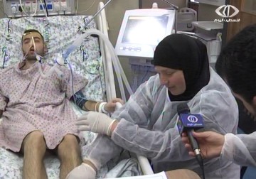 كاميرا فلسطين اليوم ترافق الأسير جعفر عوض في غرفة العناية المركزة - 25 - 1 - 2015 - أحمد البديري