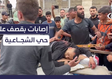 إصابات باستهداف طائرات الاحتلال تجمعا للمواطنين أثناء محاولتهم الدخول إلى حي #الشجاعية شرق مدينة #غزة لجلب #الطحين