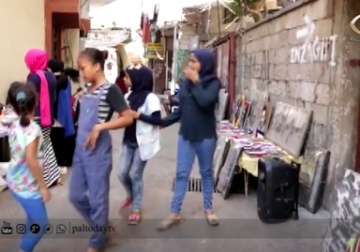 تقرير افتتاح سوق شعبي في مخيم برج الشمالي بمبادرة شبابية 