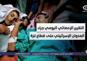 إنفوغرافيك | التقرير الإحصائي اليومي جراء العدوان الإسرائيلي على قطاع غزة