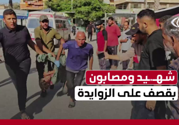 وصول شهيد ومصابين إلى مستشفى شهداء الأقصى بدير البلح