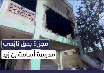 مراسل فلسطين اليوم يوثق المجزرة الإسرائيلية التي استهدفت مدرسة تؤوي نازحين في جباليا 