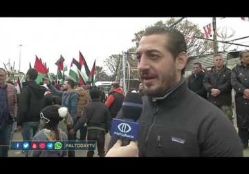 سوريا_ مسيرة شعبية غاضبة ضد صفقة القرن في مخيم جرمانا بدمشق