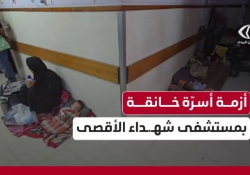 تكدس الأطفال المرضى في مستشفى شهداء الأقصى عقب نزوح واسع من غزة ونقص حاد في الأسرّة والغرف