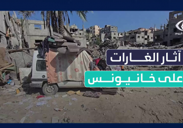 #تقرير | ليلة دامية على خانيونس.. مراسل قناة فلسطين اليوم إبراهيم إبراهيم يرصد آثار الغارات التي شنتها طائرات الاحتلال على المنازل وخيام النازحين، والتي راح ضحيتها 11 شهيدا الليلة الماضية على مدينة خانيونس جنوب قطاع غزة