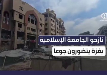 جوع ومعاناة في الجامعة الإسلامية بغزة.. أحمد البرش يرصد حال النازحين من قلب المكان