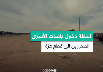 كاميرا فلسطين اليوم توثق لحظة دخول الحافلات التي تقل الأسرى المحررين إلى قطاع غزة