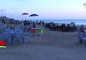 تقرير| البحر هو المتنفس والملاذ الوحيد امام سكان القطاع في شهر رمضان 