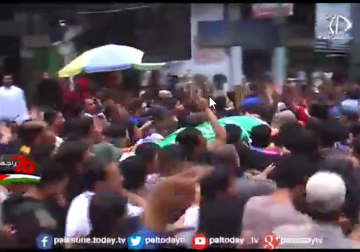 تقرير| جماهير غفيرة في قطاع غزة تشيع جثمان الشهيد جبر أبو مصطفى