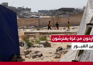 مدينة خانيونس تكتظ بالنازحين وأُسر من شمال قطاع غزة تضطر للسكن بين القبور