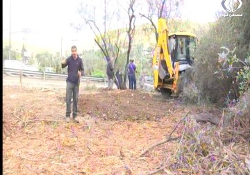 جرفات الاحتلال تدنس مقبرة قرية قالونيا المهجرة شمال غرب القدس - أماني الحسين - 2 - 11 - 2016